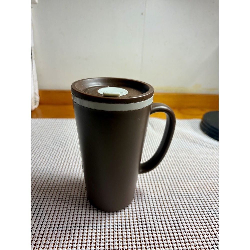 Copco 16oz Insulated Travel Mug Milk Chocolate Color W/Handle Campware